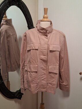 LOFT Dusty Pink Utility Light Jacket Size L NWT